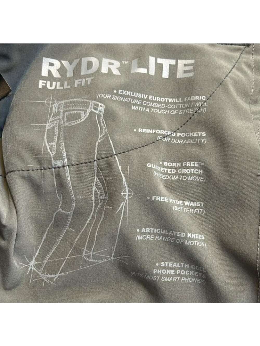 Kuhl Rydr Lite Pants Mens 34x28.5 Gray Chino Outdoor Hiking Stretch Workwear - Picture 5 of 15